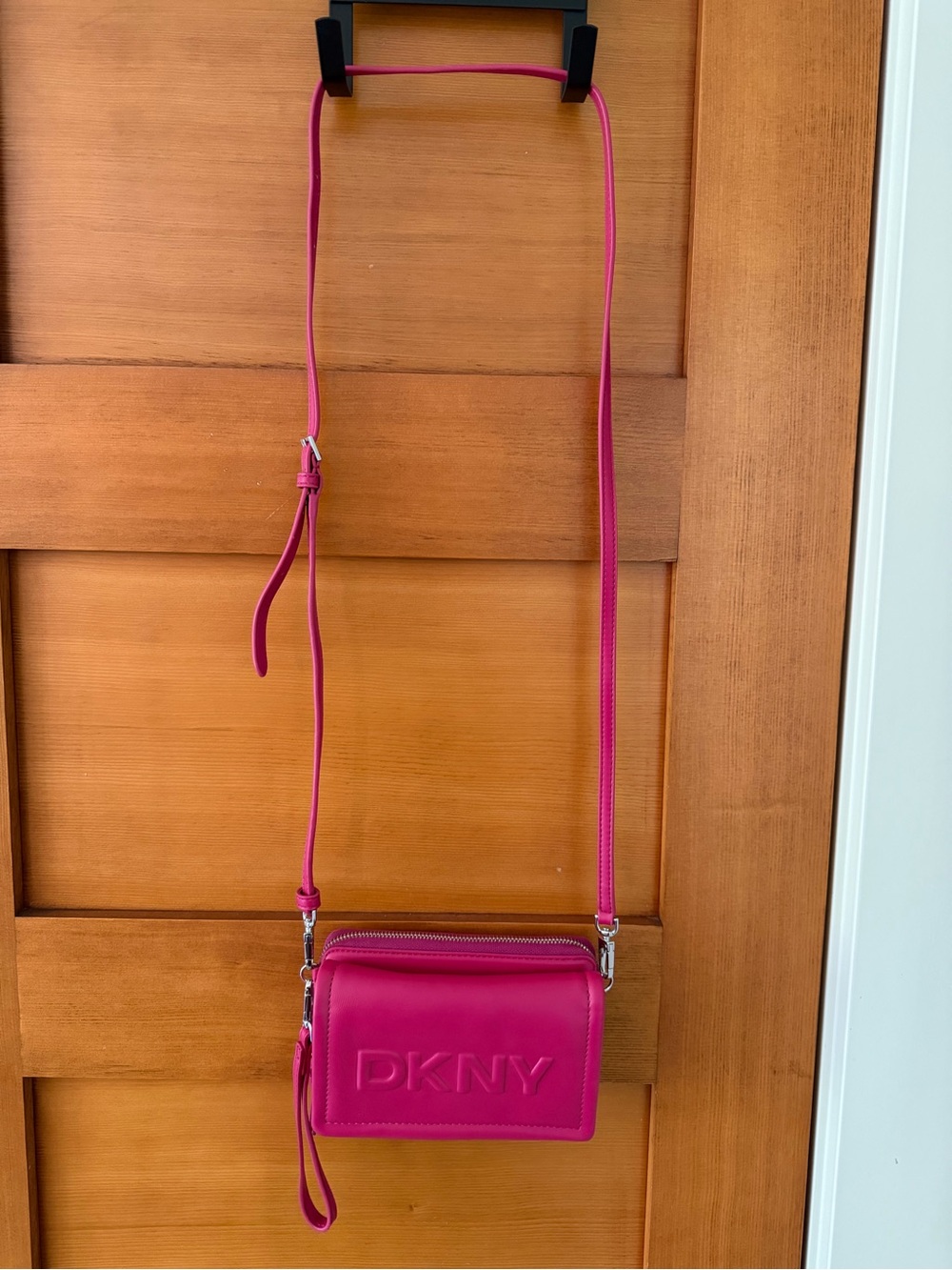 DKNY Hot Pink Crossbody Wristlet Bag